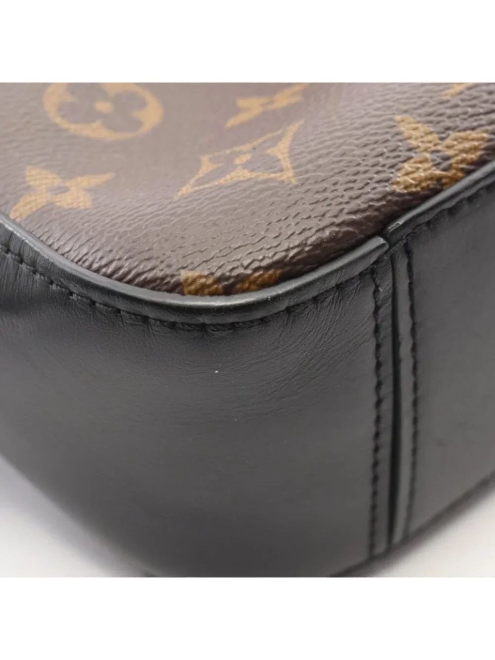 Louis Vuitton Shoulder Bag Saintonge Monogram Noir 2-Way Canvas Leather